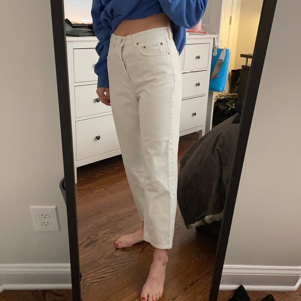 White Zara straight jeans